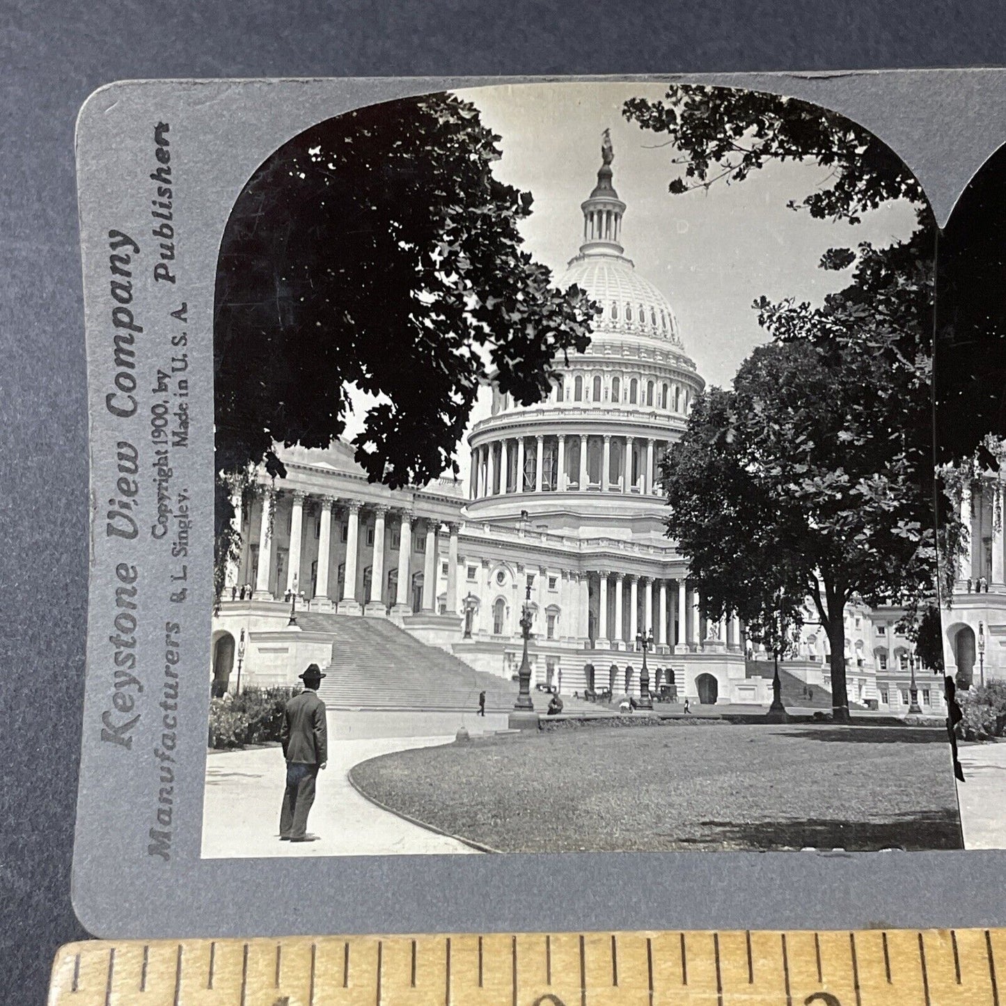 Antique 1910s Capitol Building Washington DC Stereoview Photo Card V2839