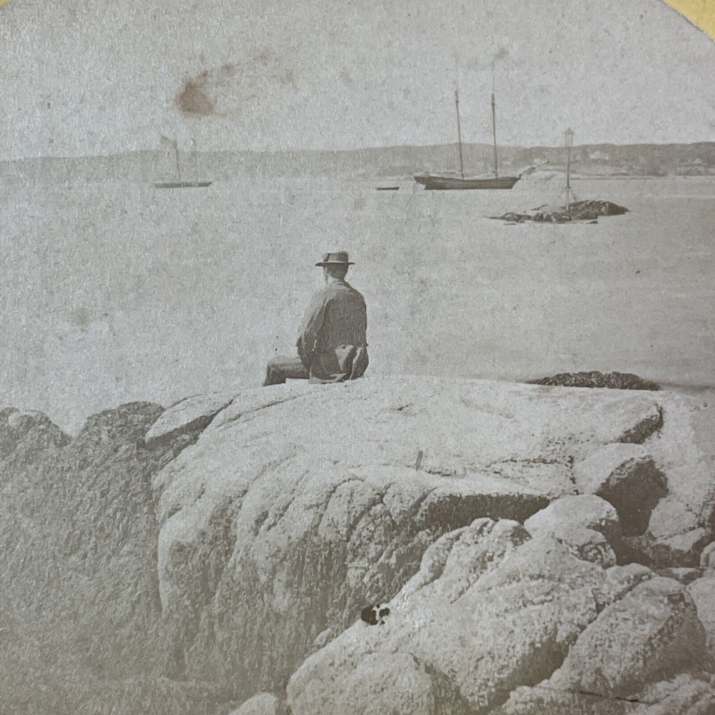 Wingaersheek Beach Stereoview Gloucester MA Cook & Friend Antique c1870 X2401