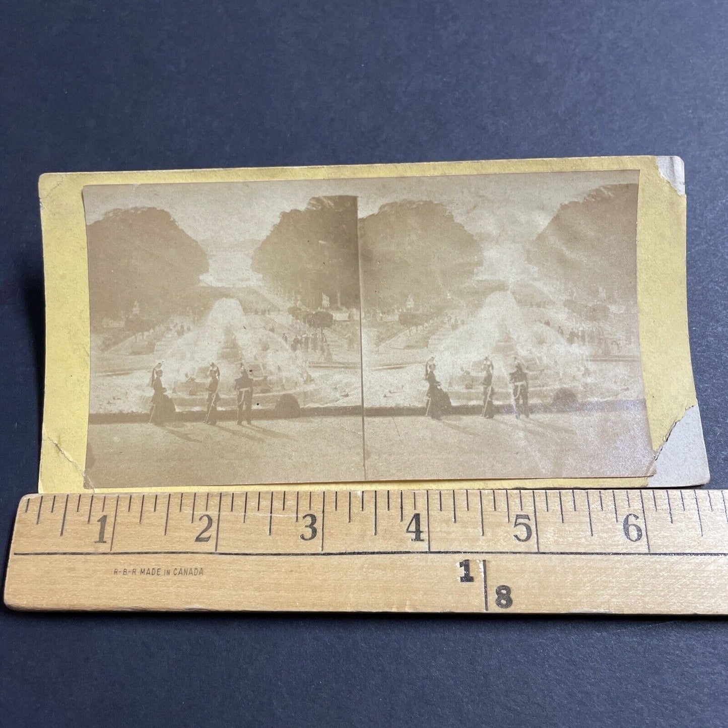 Antique 1870s French Soldiers Standing Guard Paris Stereoview Photo Card P5211