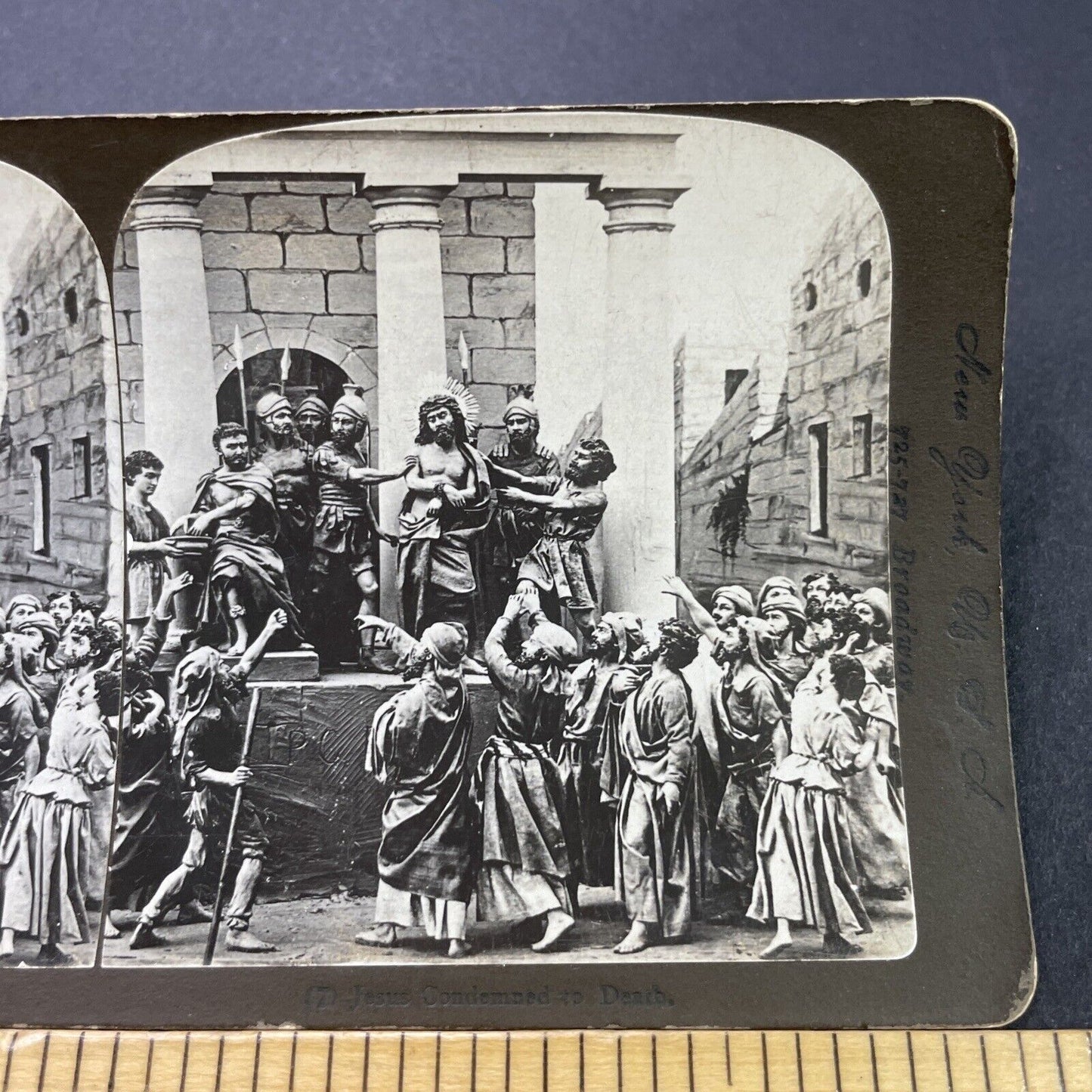 Antique 1880s Jesus Is Condemned To Death Stereoview Photo Card P3132