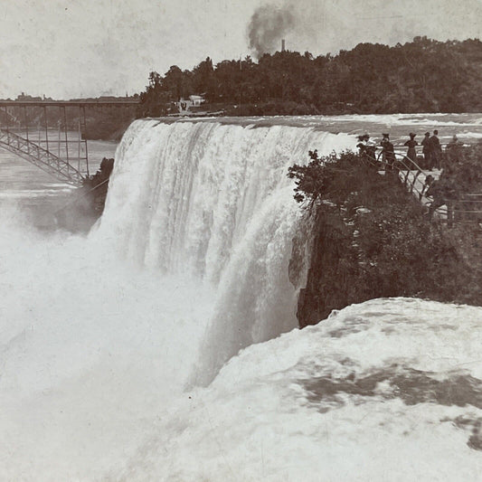 Antique 1890s Niagara Falls Spring Heavy Rains NY Stereoview Photo Card P3867