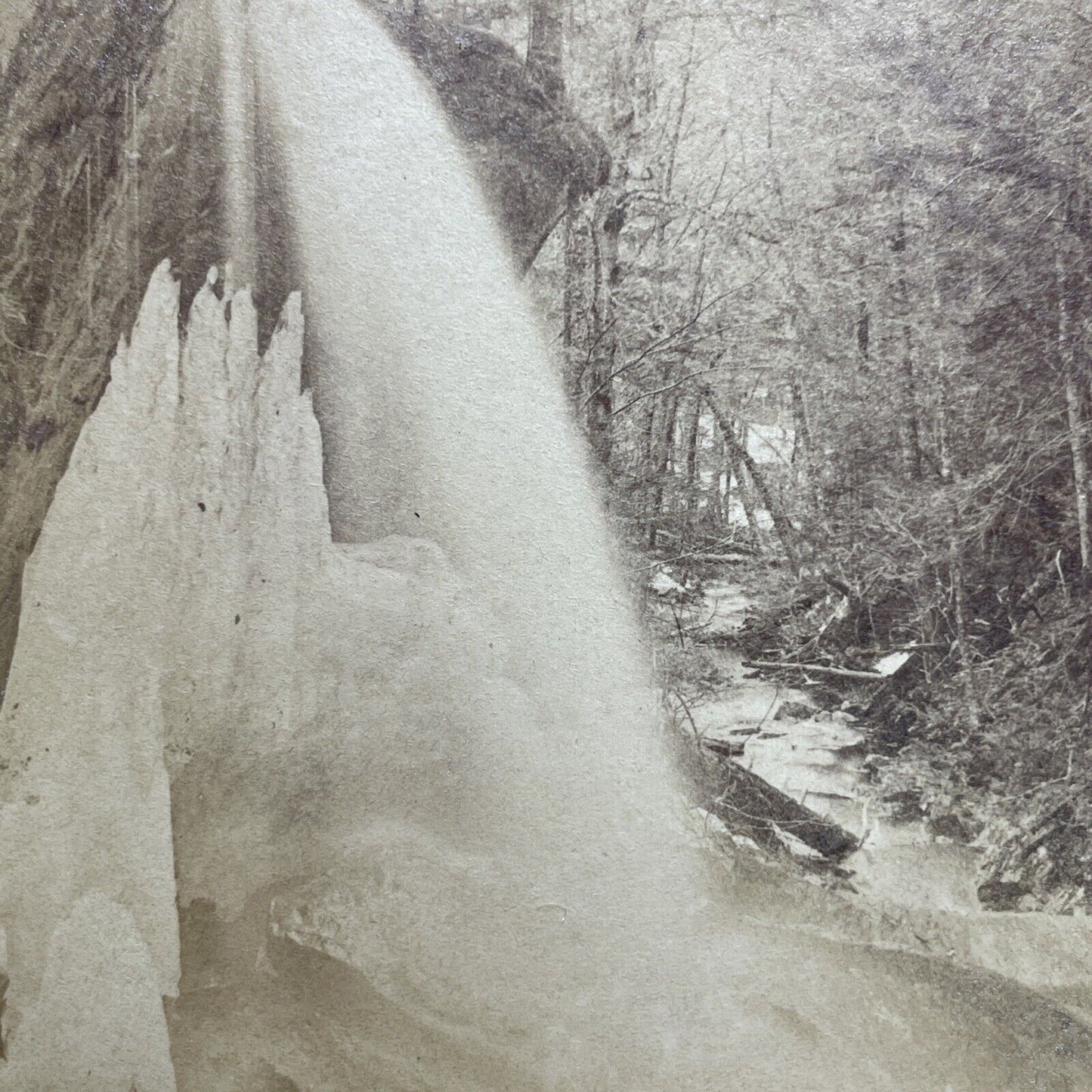 Antique 1870s Cuba Falls Mount Cube New Hampshire Stereoview Photo Card V1746