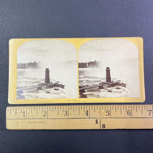 Terrapin Tower Niagara Falls New York Stereoview Antique c1870s Y1877