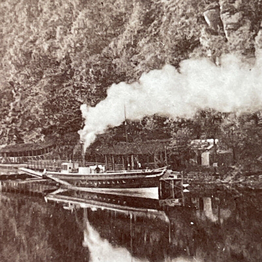 Antique 1896 Rob Roy Steamship Loch Katrine Scotland Stereoview Photo Card P3811