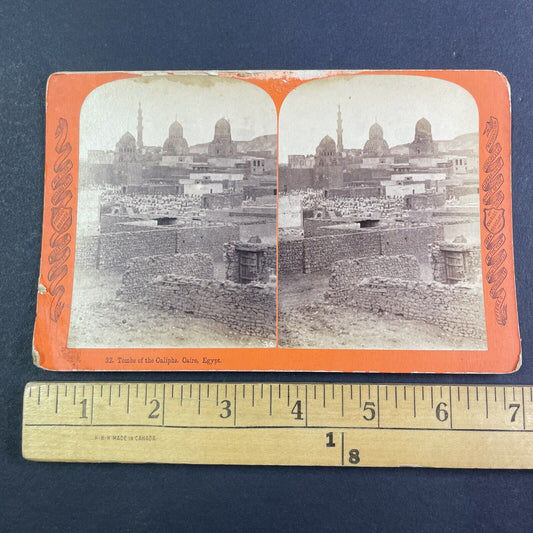 Tombs of the Caliphs Egypt Stereoview Charles Bierstadt Antique c1879 Y2412