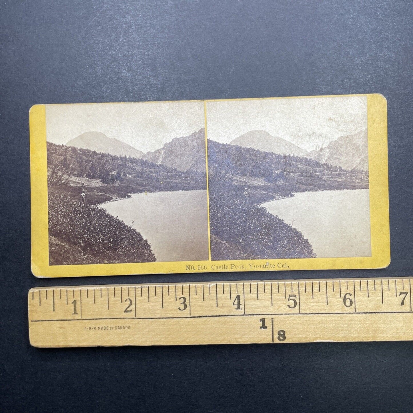 Antique 1860s Castle Rock Yosemite California Stereoview Photo Card P1162