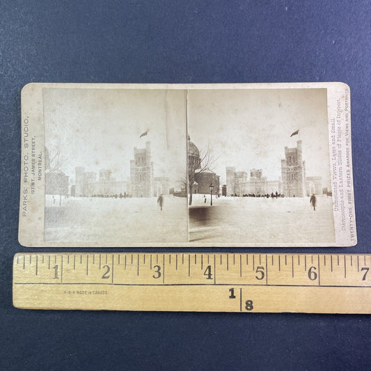 Ice Castle Montreal Winter Carnival Stereoview J.G. Parks Antique c1887 Y2531
