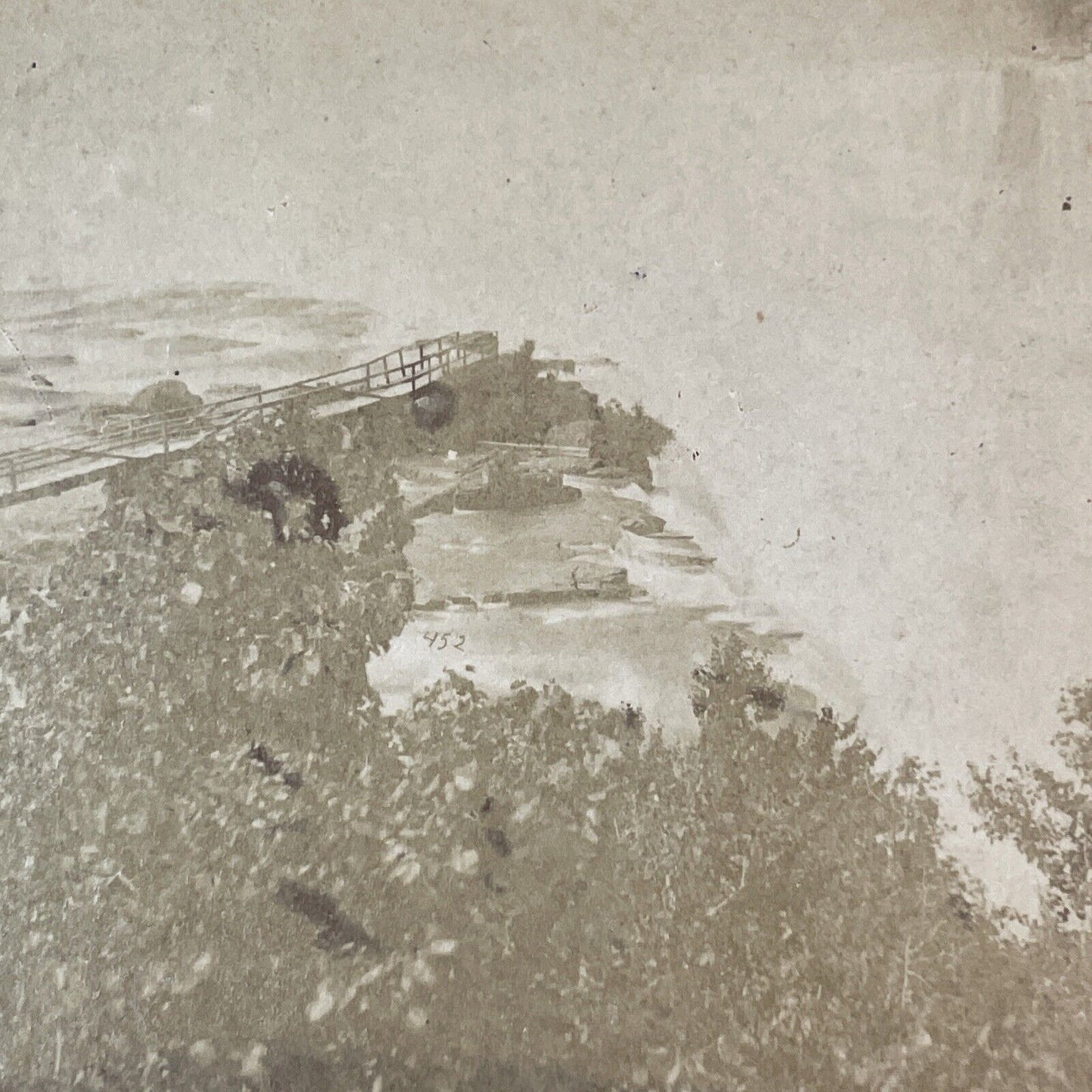 Terrapin Tower After Dynamite Explosion Stereoview Photo Antique c1873 X1275