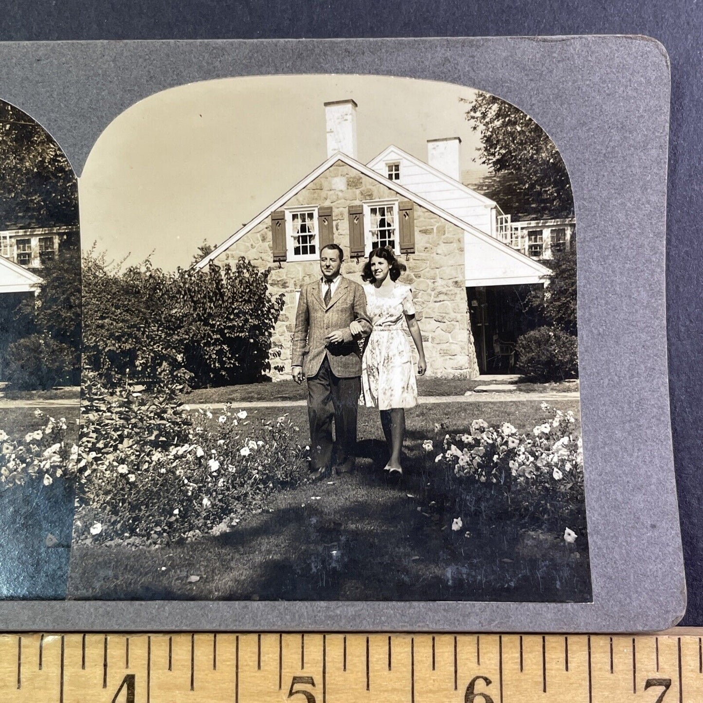 Lyons Estate Mansion Stereoview Raleigh NC OOAK Antique c1933 X1557