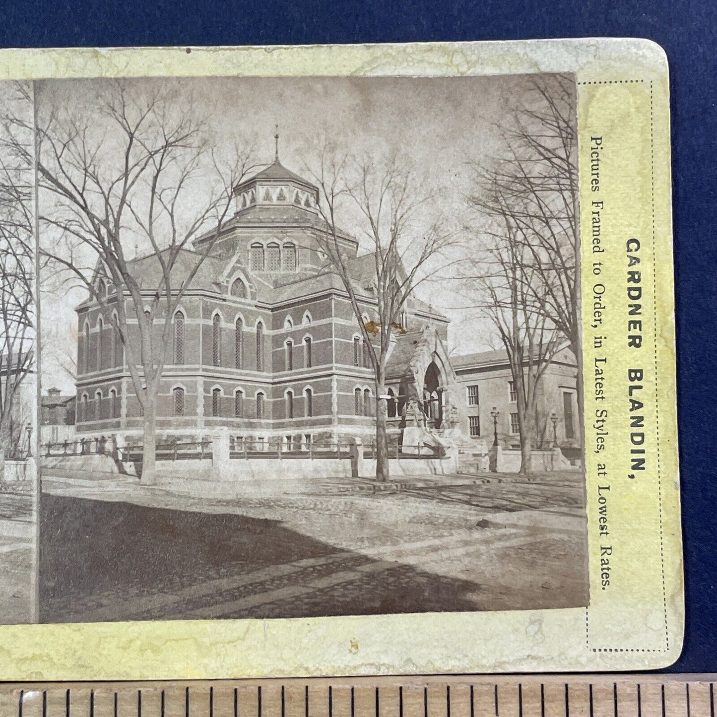 Robinson Hall Brown University Stereoview Providence RI Antique c1878 X1331