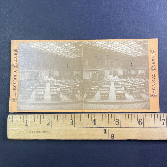 U.S. House of Representatives Stereoview Washington D.C. Antique c1880 Y139