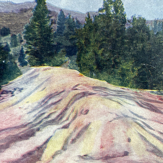 Antique 1910s Narrow Gauge Terrace Yellowstone Park Stereoview Photo Card P3456