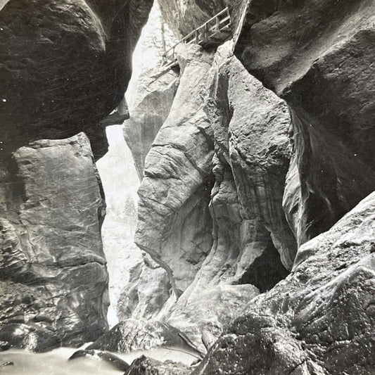 Antique 1905 Ouray Canyon Colorado Stereoview Photo Card V2191