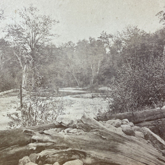 Antique 1860s Artist's Brook North Conway NH Stereoview Photo Card V1785