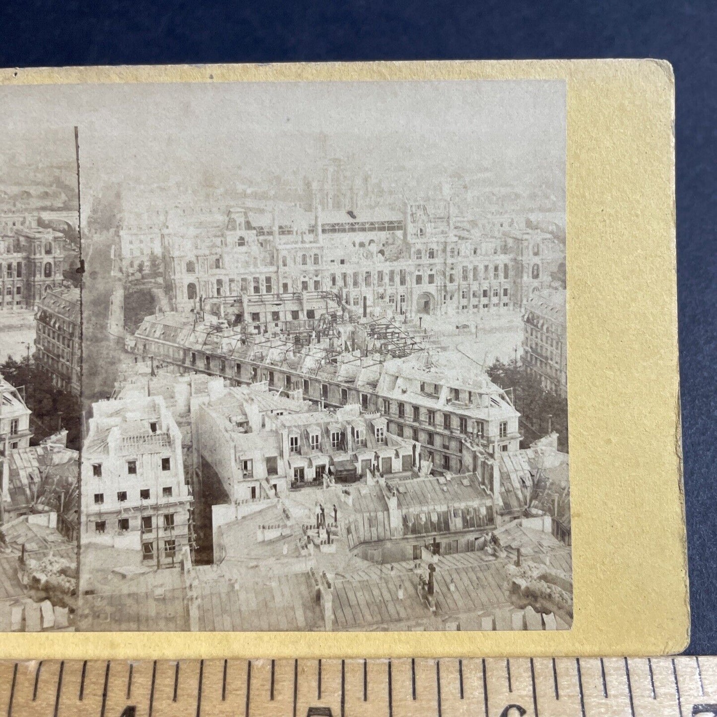 Antique 1870s Panorama View Of Paris France Stereoview Photo Card P4177