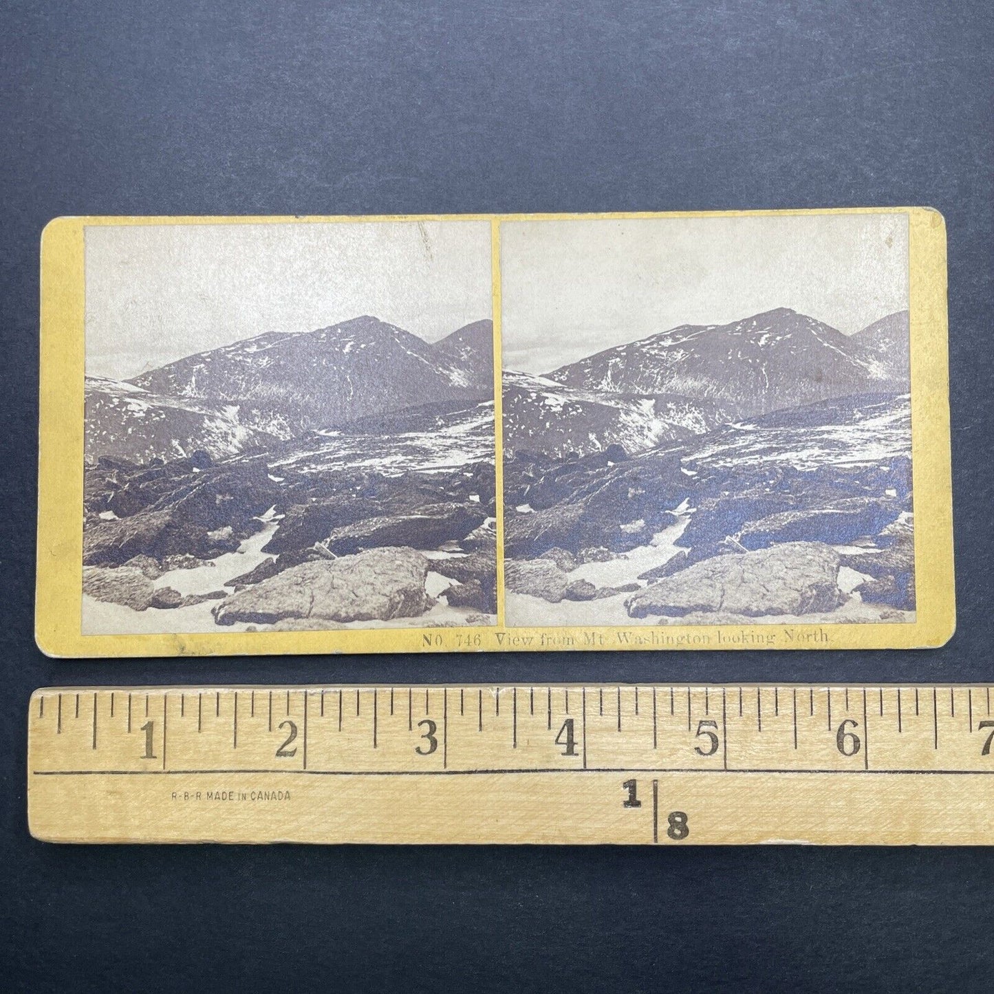 Antique 1870s First Photos Peak Of Mount Washington Stereoview Photo Card P1120