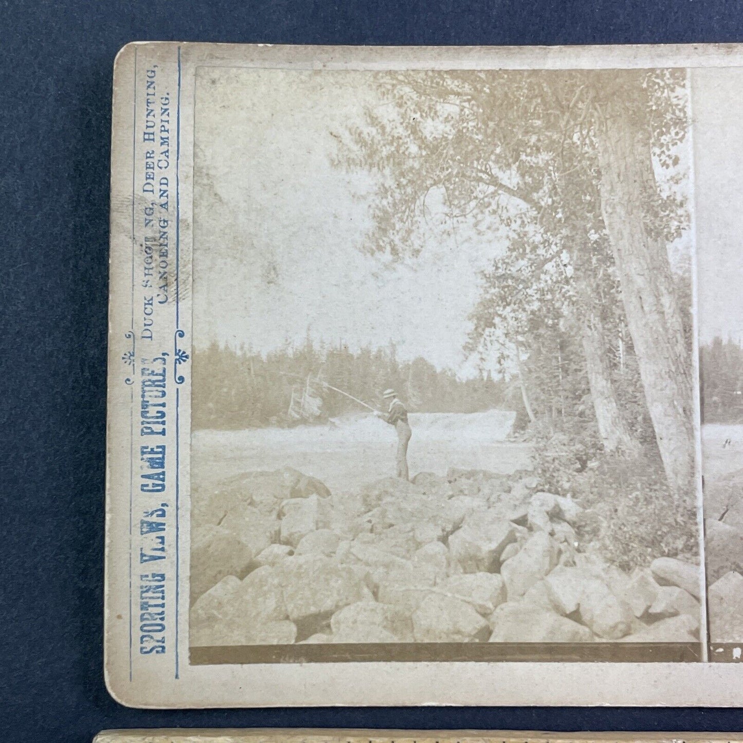 Nipigon River Waterfalls Ontario Canada Stereoview Thunder Bay c1888 Y439