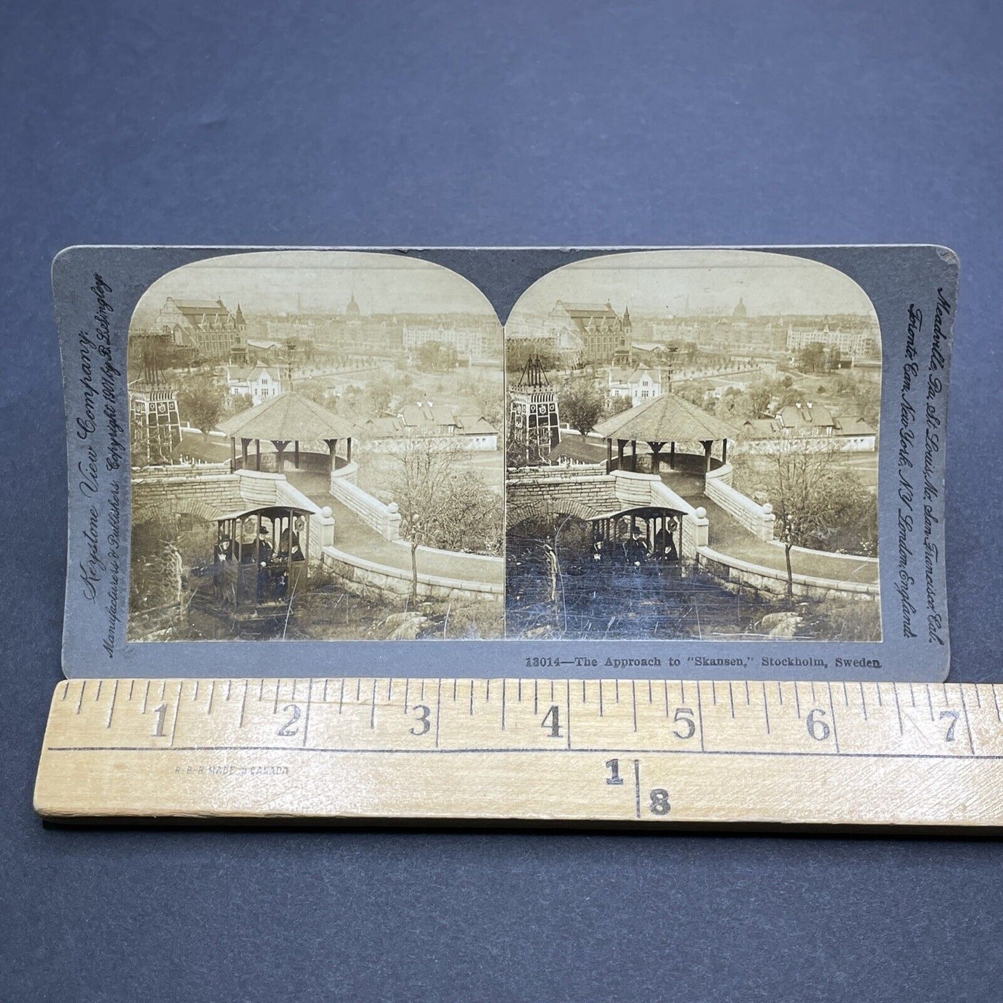 Antique 1901 Skansen Museum Stockholm Sweden Stereoview Photo Card P2043