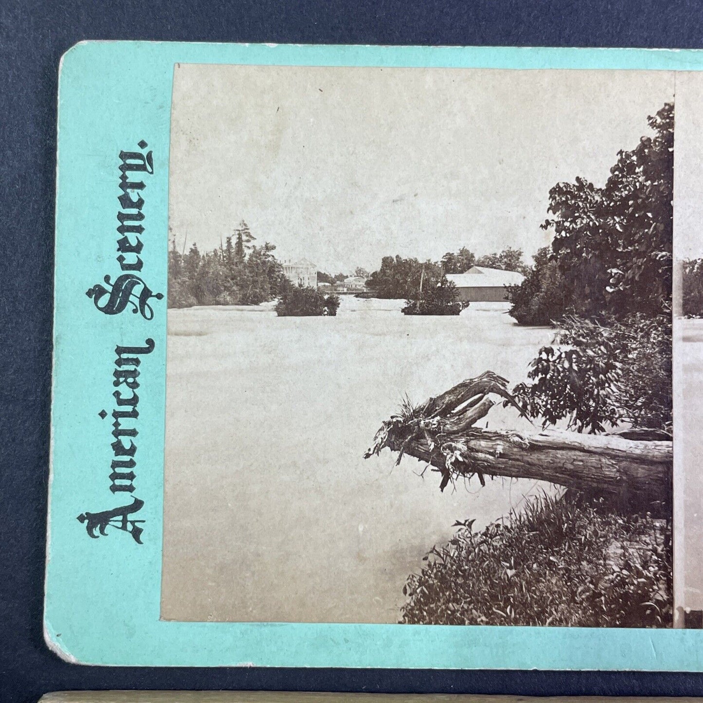 Cataract House Hotel Niagara Falls NY Stereoview Antique c1870s Y2475