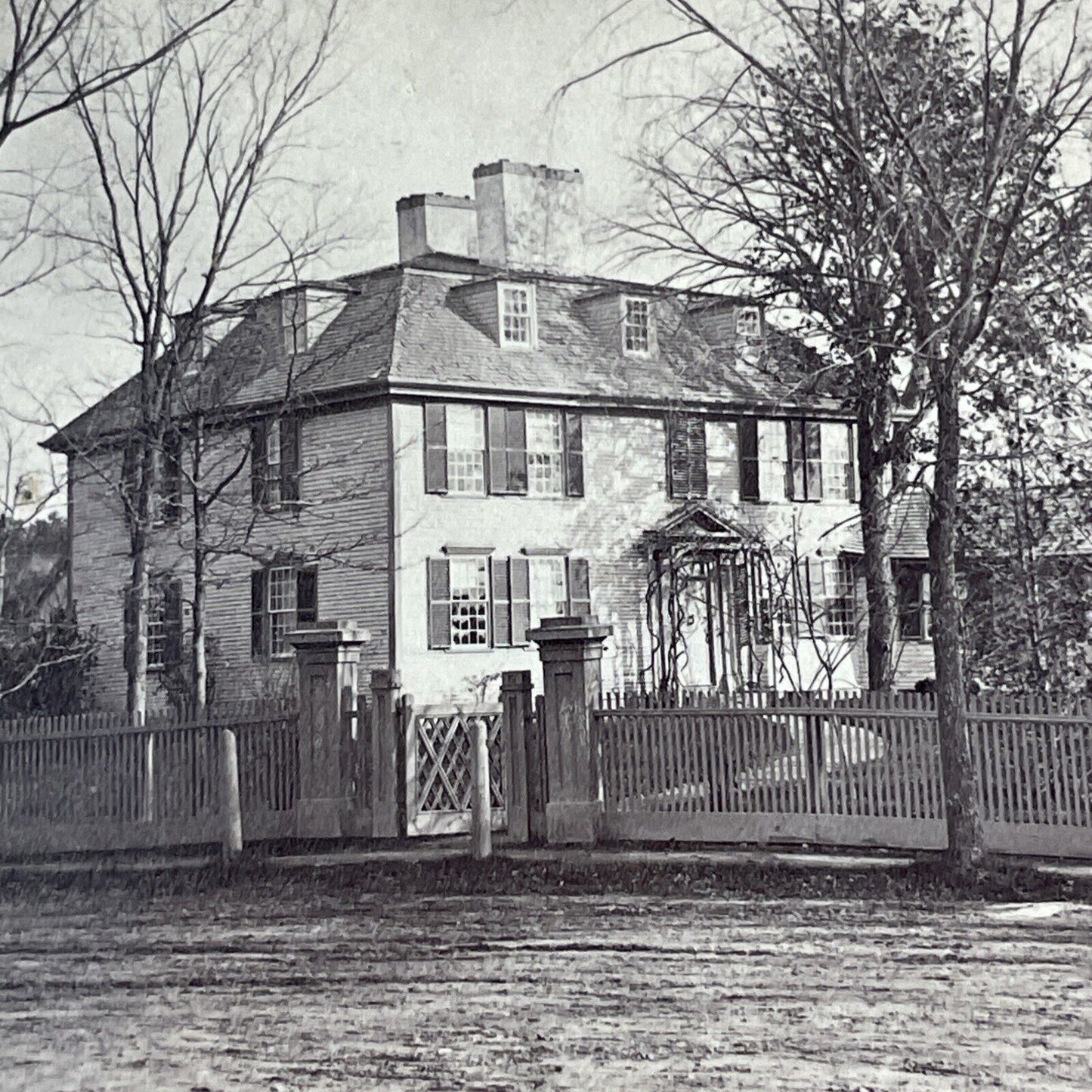 Buckman Tavern Stereoview Lexington Massachusetts Antique c1870 X3278