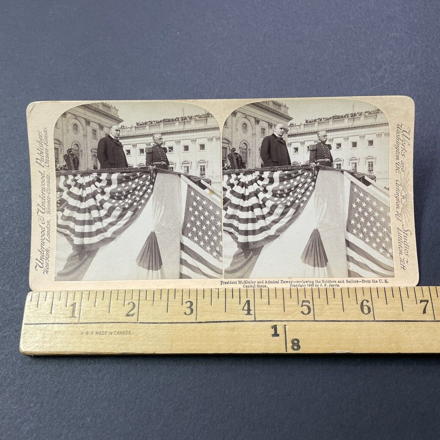 Antique 1899 Presidential Speech Washington DC  Stereoview Photo Card V3288