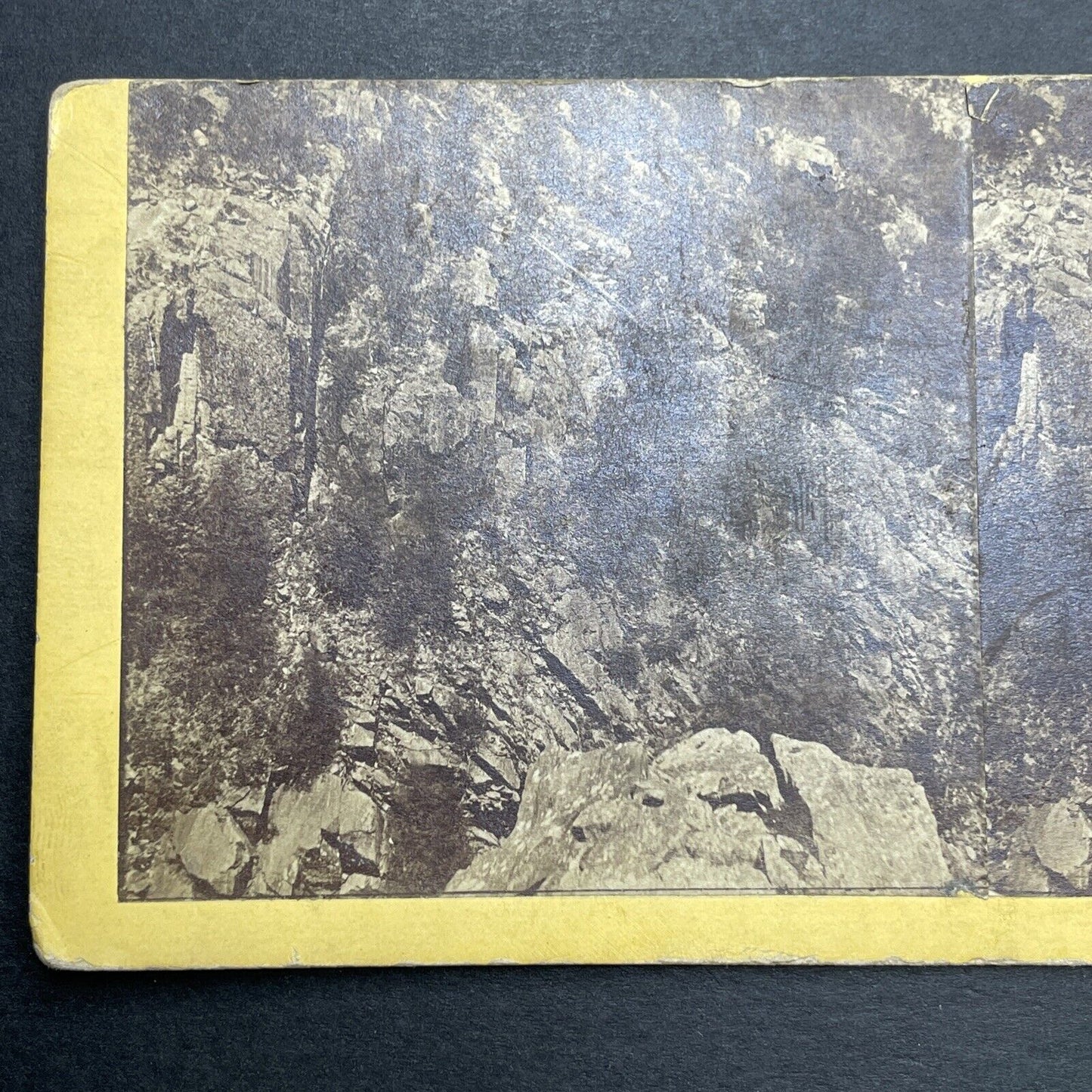 Antique 1860s Mount Willey New Hampshire Stereoview Photo Card P1198