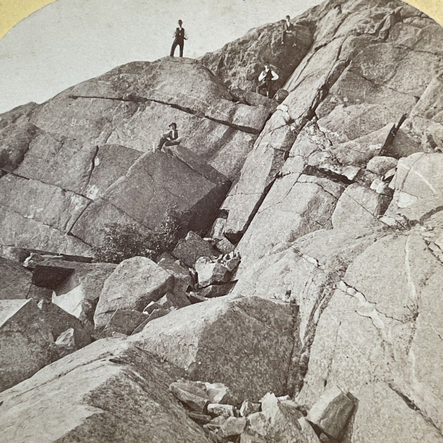 J.A. French on West Summit Mount Monadnock Stereoview New Hampshire c1870s Y879