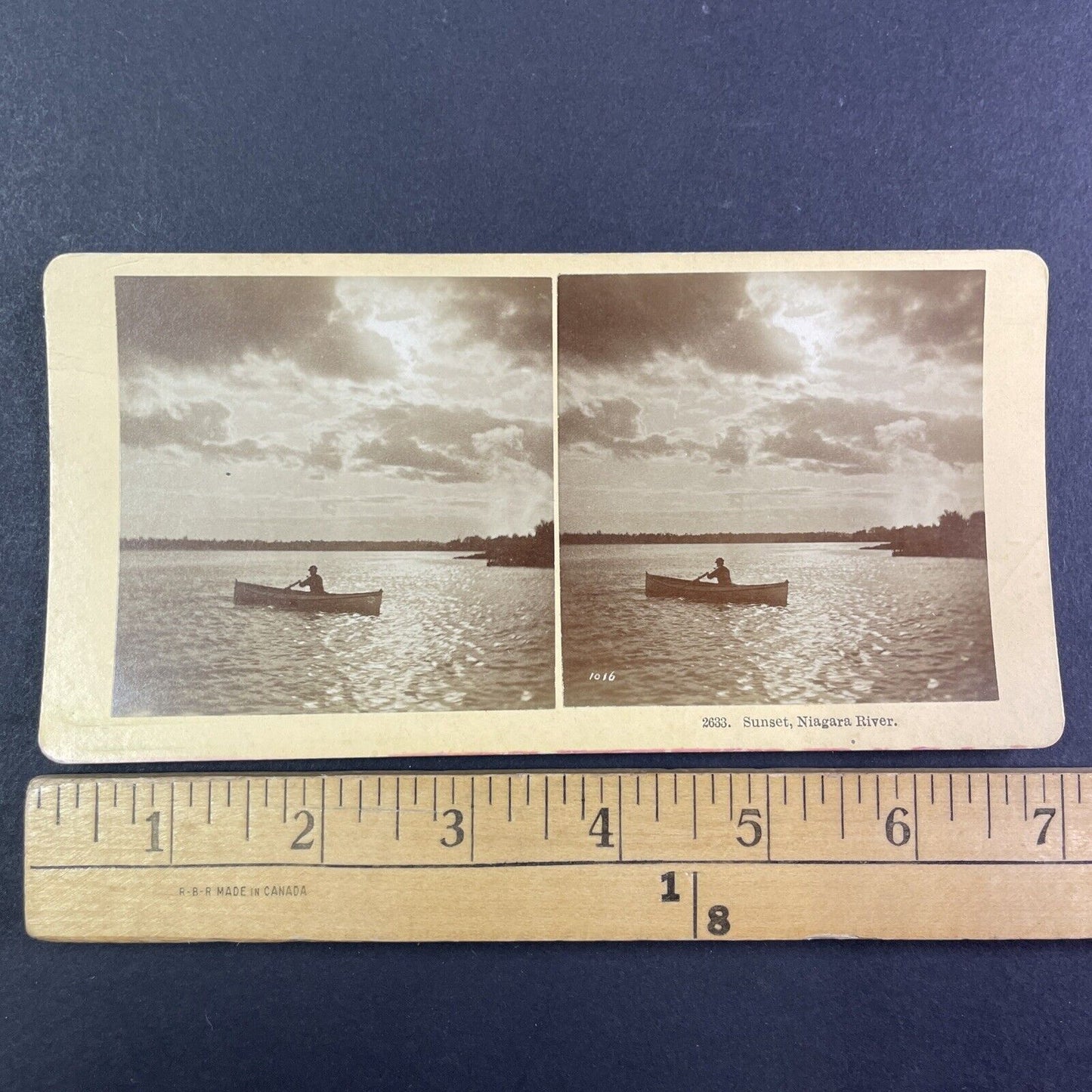 Lower Niagara River near Lewiston New York Stereoview Antique c1880 Y2133