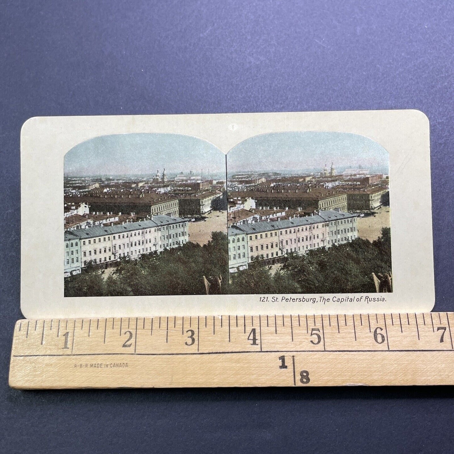 Antique 1910s St. Petersburg Russia City View Stereoview Photo Card V3576