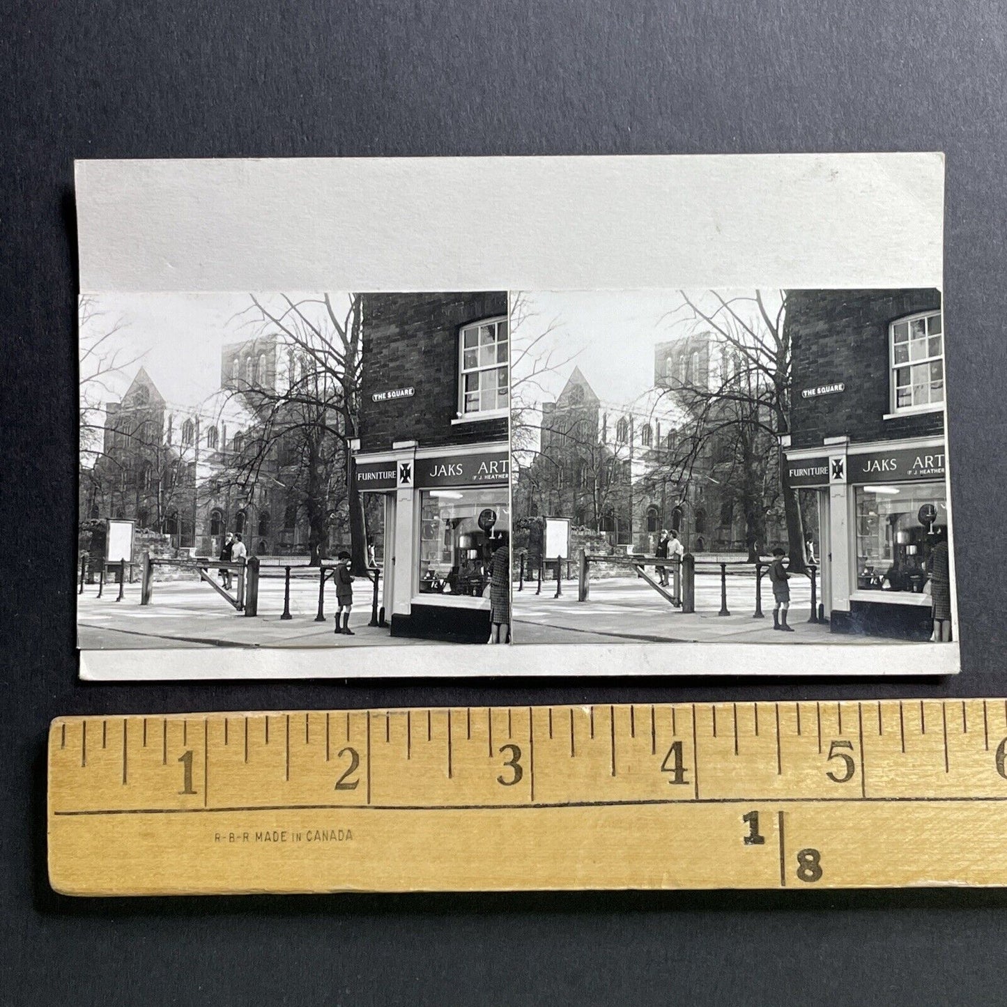 Antique 1965 1-2 The Square, Winchester UK Postcard Stereoview Photo Card P1630