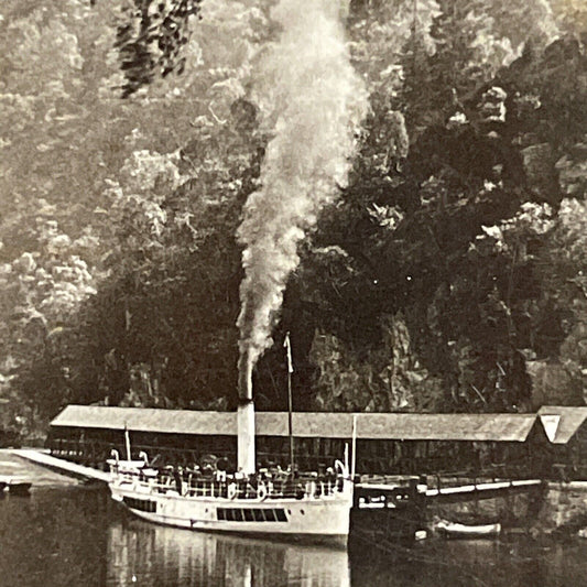 Antique 1902 Loch Katrine Ferry Boat Scotland Stereoview Photo Card P5032