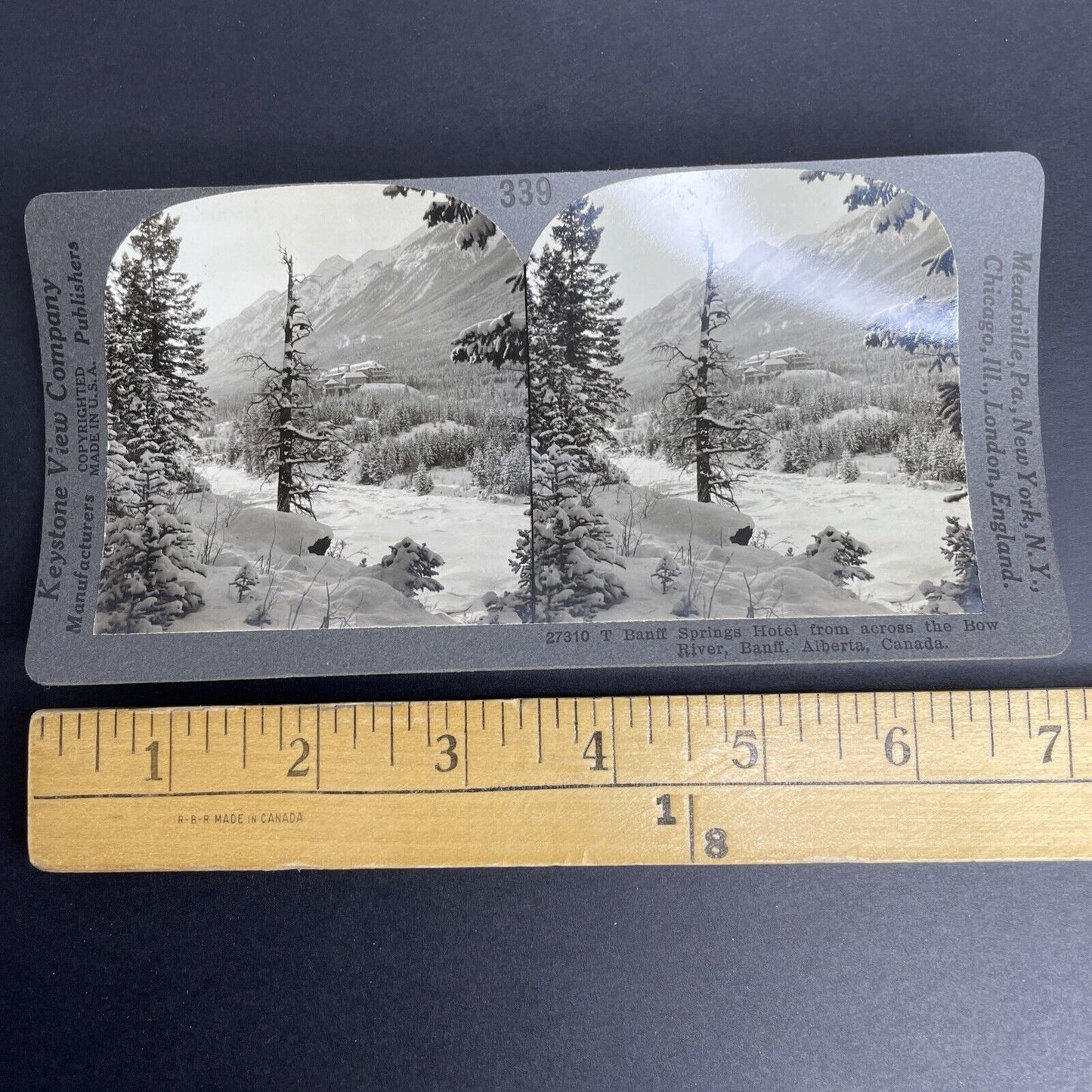 Antique 1904 Banff Springs Hotel Alberta Canada Stereoview Photo Card PC886