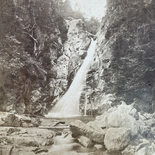 Antique 1880s Glen Ellis Falls Jackson NH Stereoview Photo Card V1709