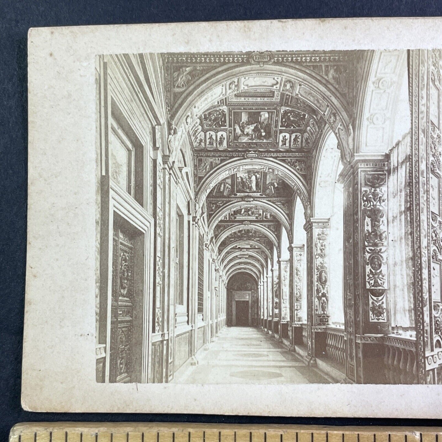 Vatican Loggias Rome Stereoview Robert Turnbull MacPherson Antique c1863 X3780