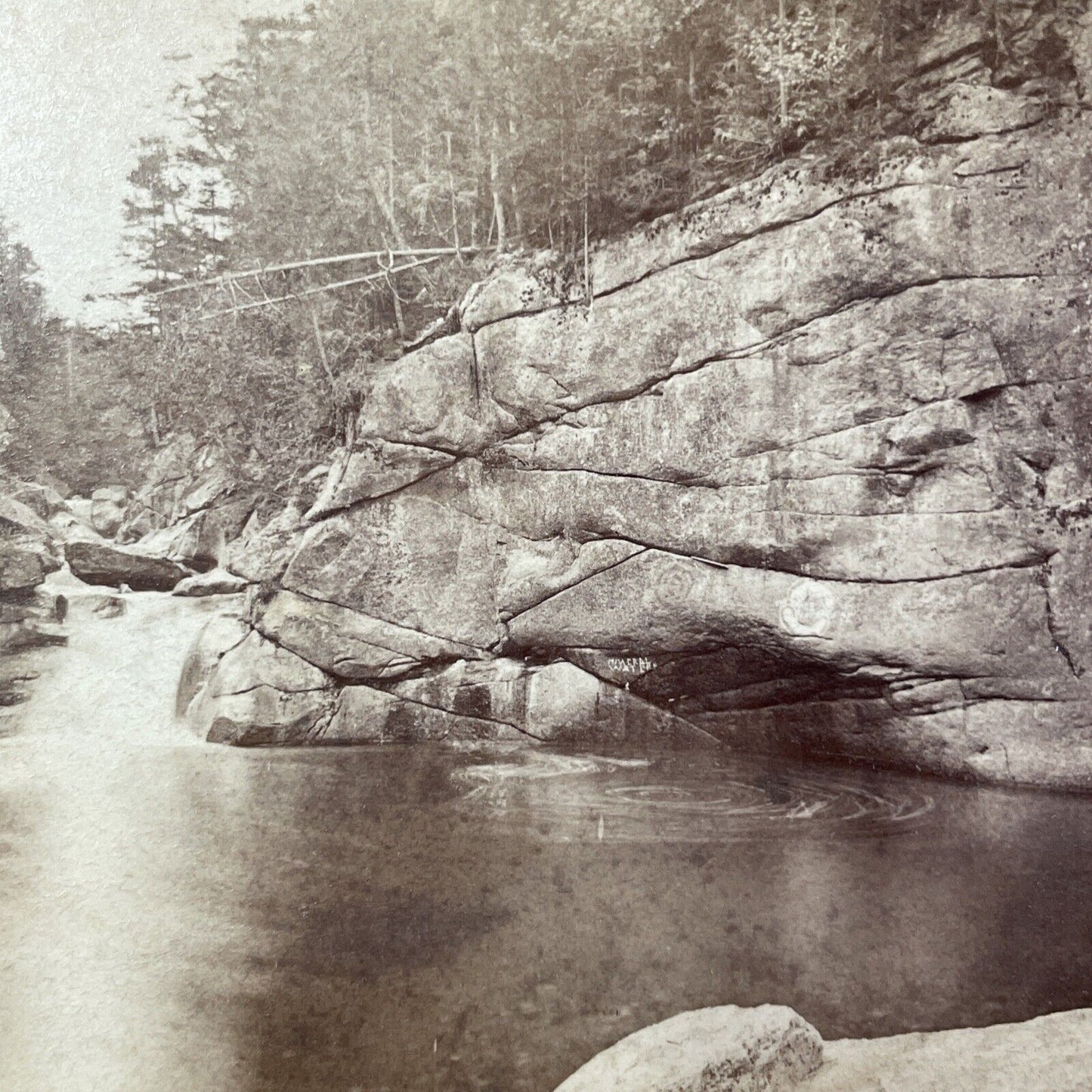 Antique 1870s The Mirror Pool North Conway NH Stereoview Photo Card V1779