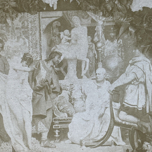 Antique 1895 A Scene From Julius Caesar Play Stereoview Photo Card P2612