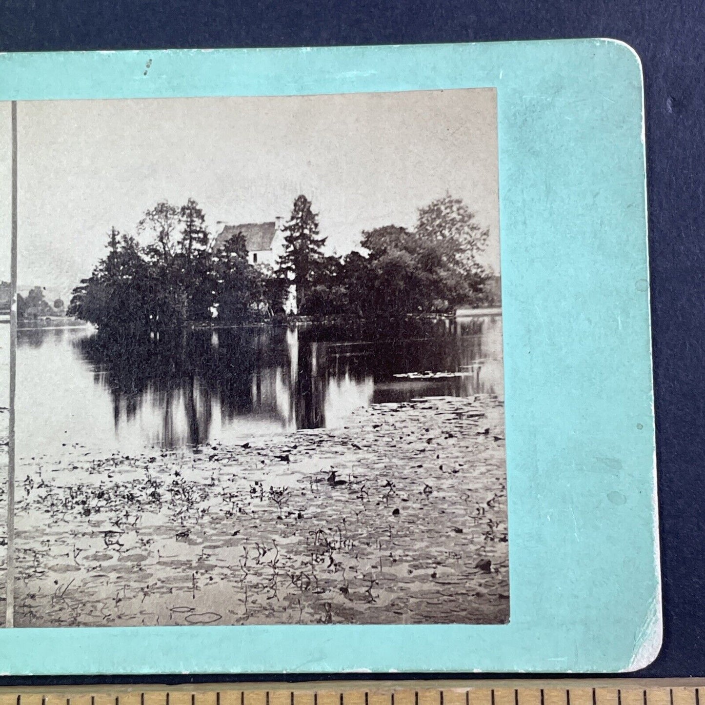 The Tower House Loch Of Clunie Stereoview Scotland UK Antique c1855 X3705