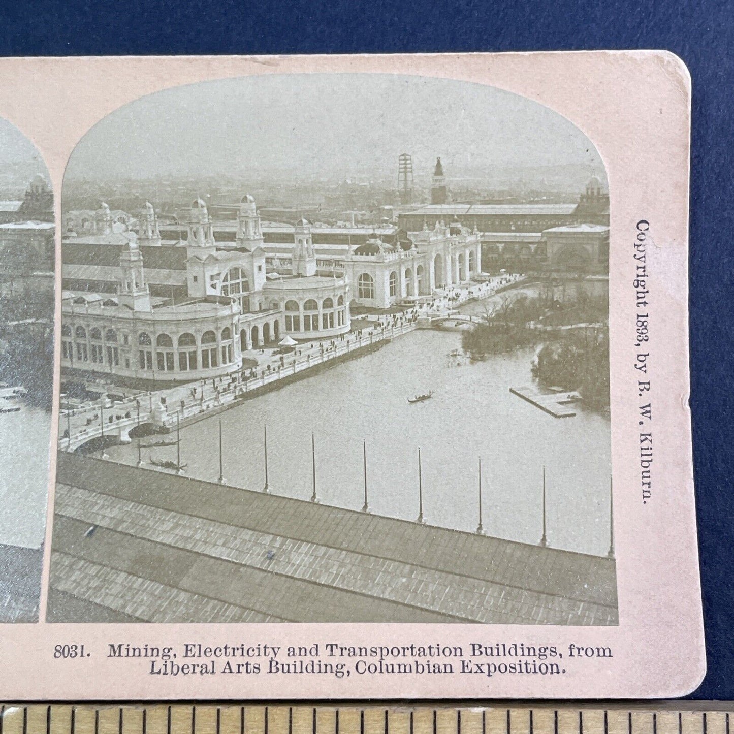 The Mining Building Stereoview Chicago World's Fair Antique c1893 X3218