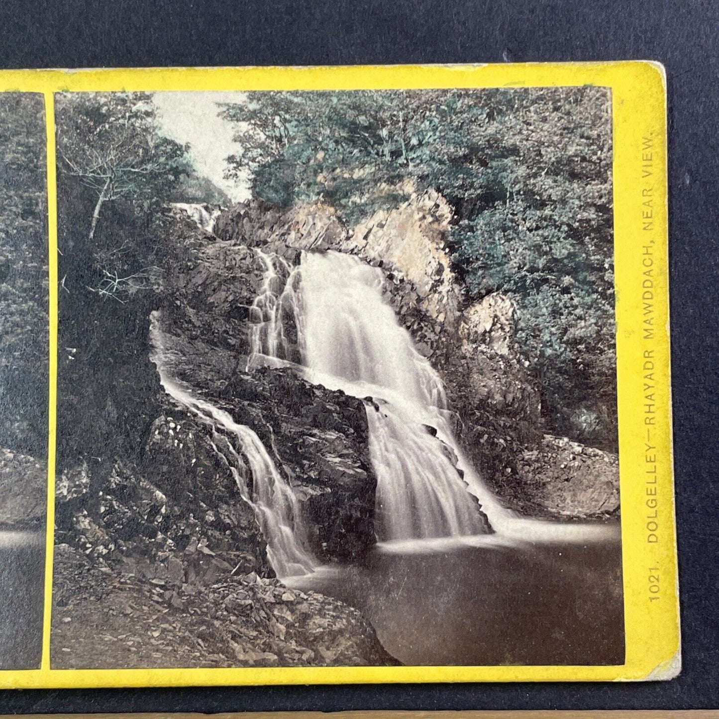 Scenic Waterfall North Wales UK Stereoview Francis Bedford Antique c1870 X3764