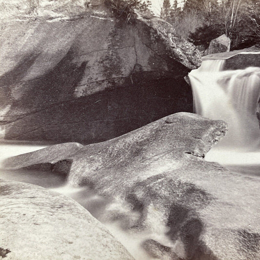 Antique 1870s Jumping Rock Basin Franconia Notch Stereoview Photo Card V1896