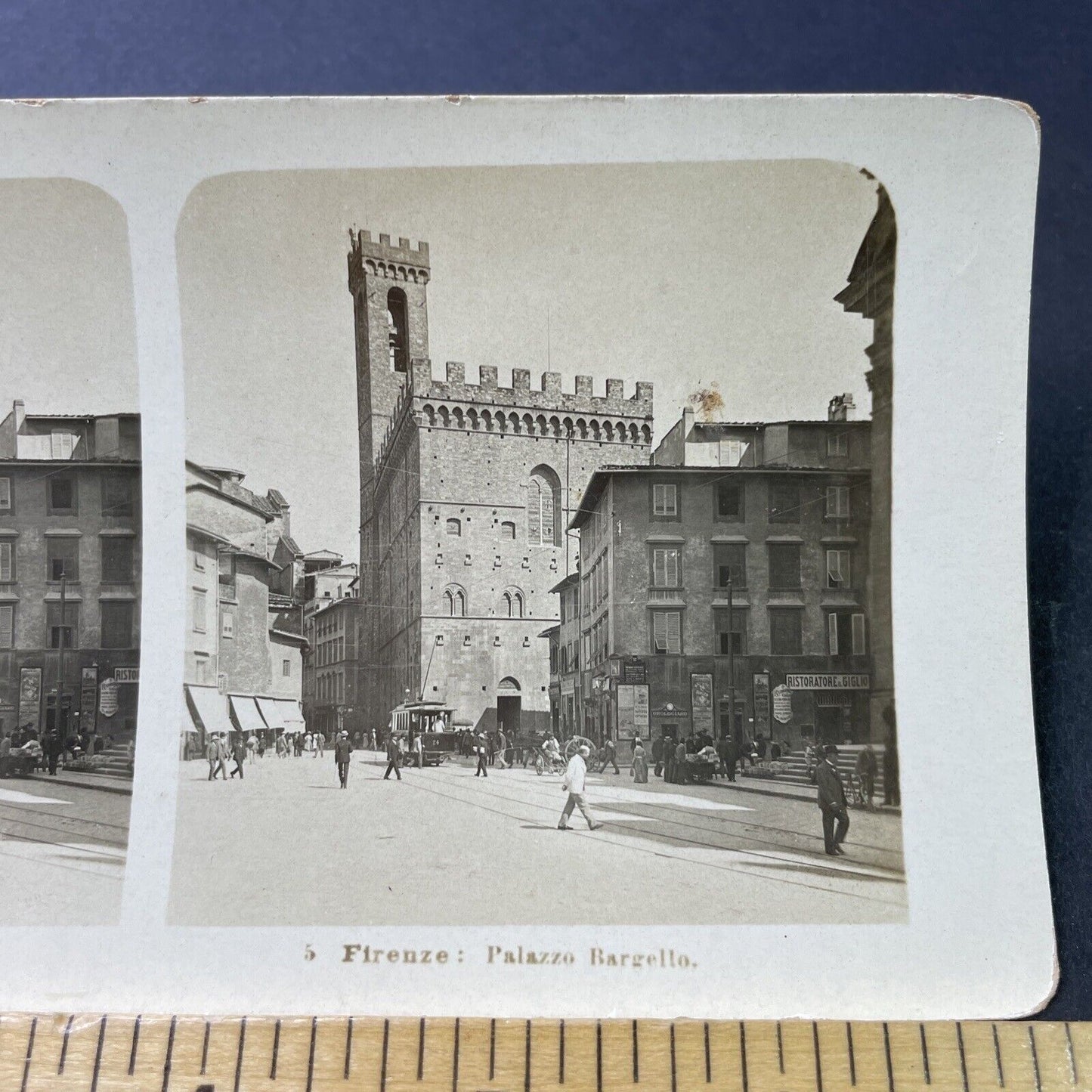 Antique 1920s Bargello Prison Florence Italy Stereoview Photo Card P3051