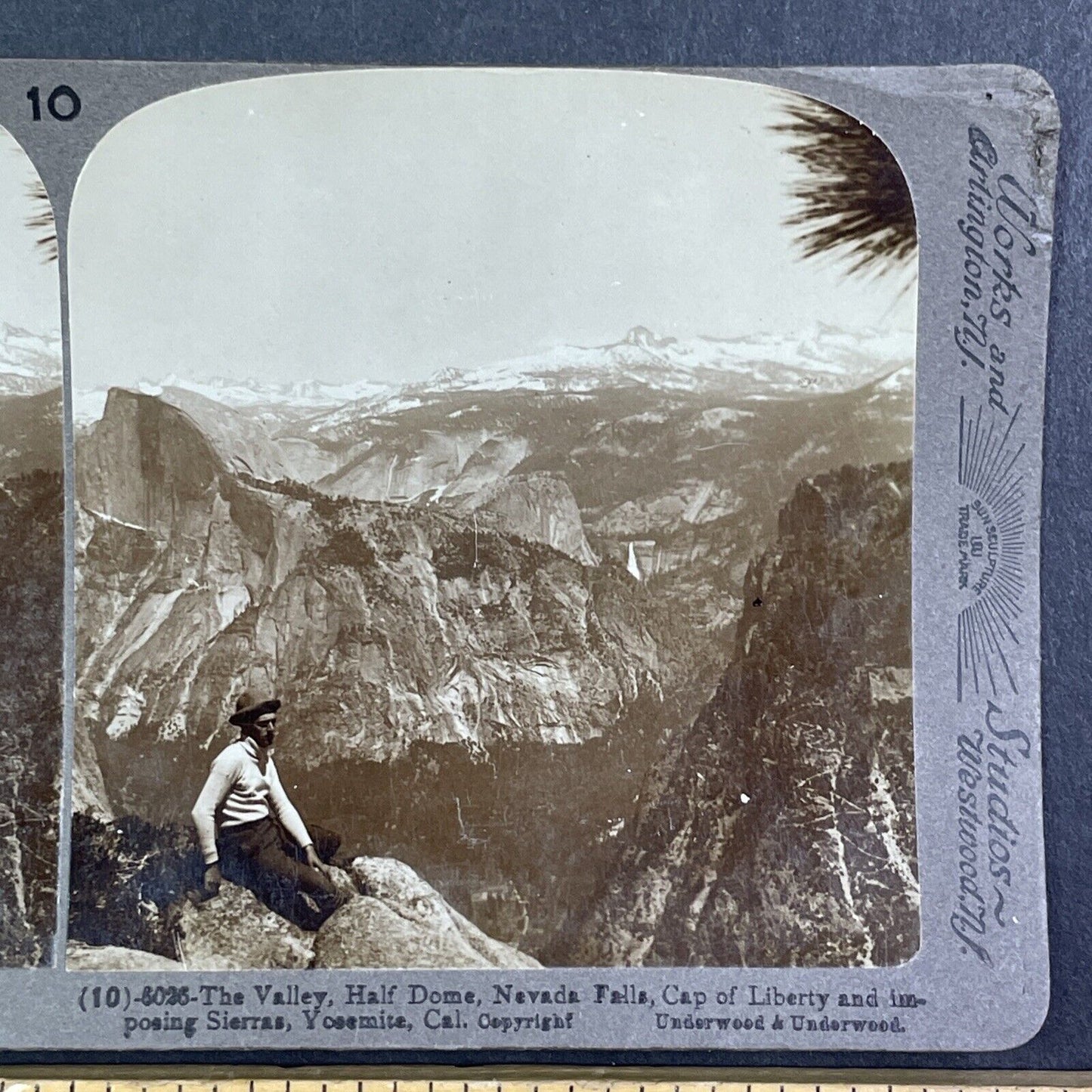 Half Dome From Eagle Peak Yosemite California Stereoview Antique c1896 Y1030