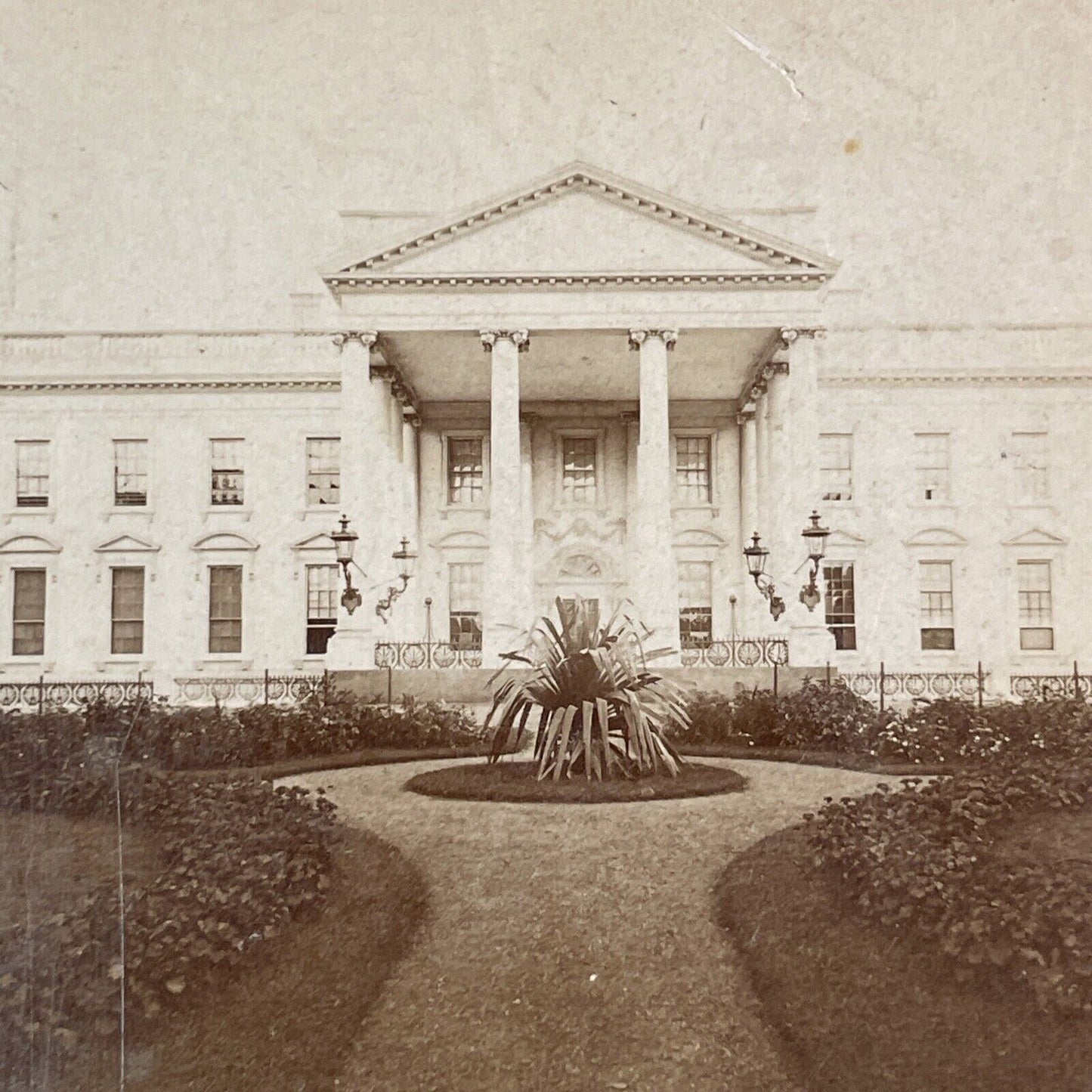 The White House Washington DC Stereoview John F. Jarvis Antique c1870s X3578