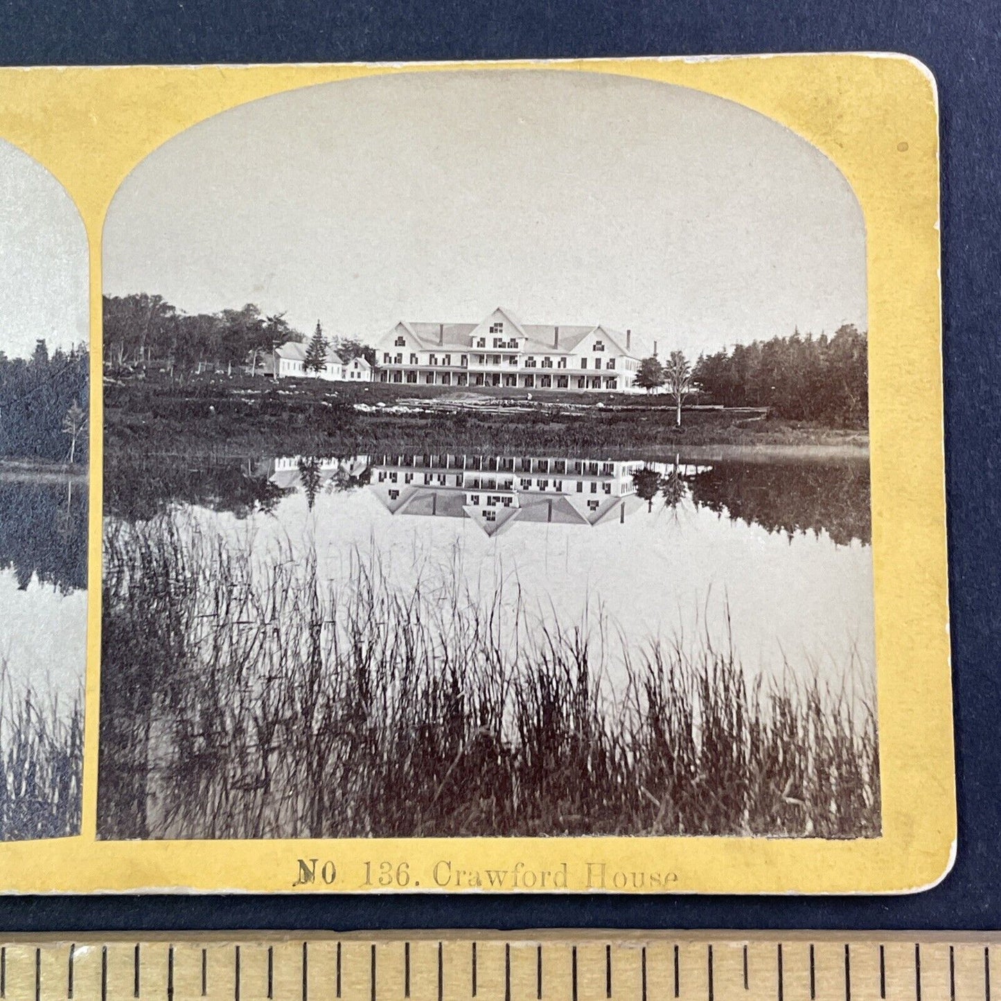 Crawford House New Hampshire Stereoview B.W. Kilburn Antique c1870s Y864