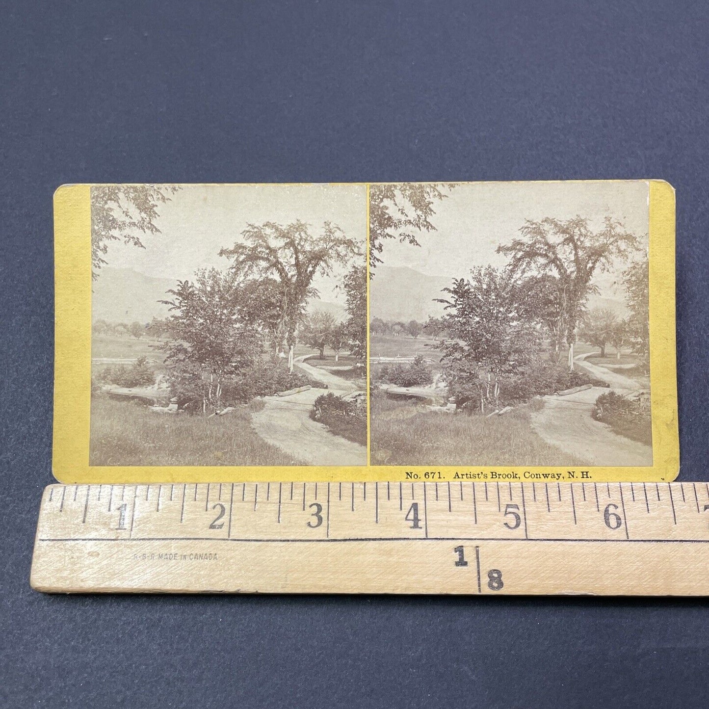 Antique 1870s Roadway In North Conway NH Stereoview Photo Card V2020