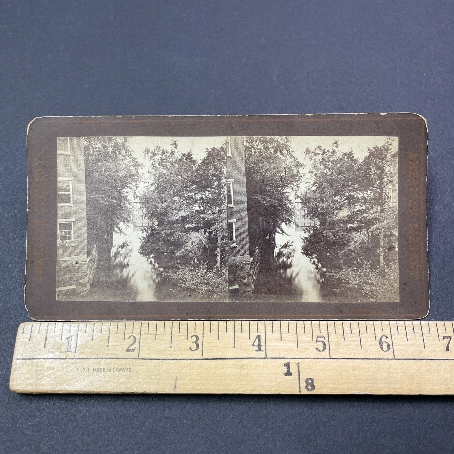 Antique 1870s Wentworth New Hampshire Lumber Mill Stereoview Photo Card V1930