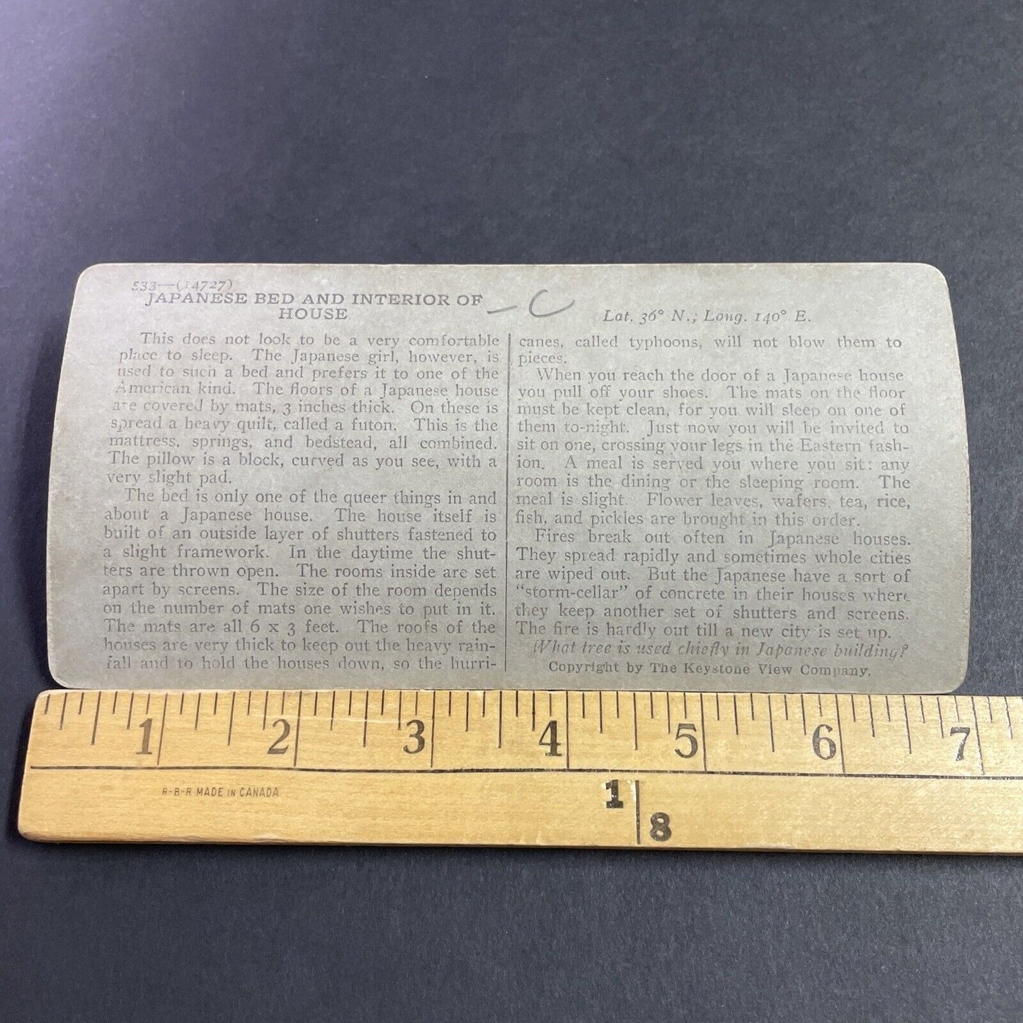 Antique 1910s Traditional Geisha Bed & Pillow Japan Stereoview Photo Card P3623