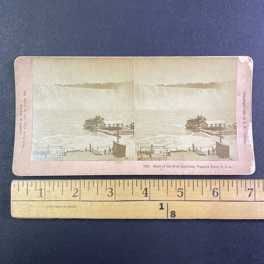 Maid of the Mist from the Loading Dock Stereoview Niagara Falls c1892 Y2141