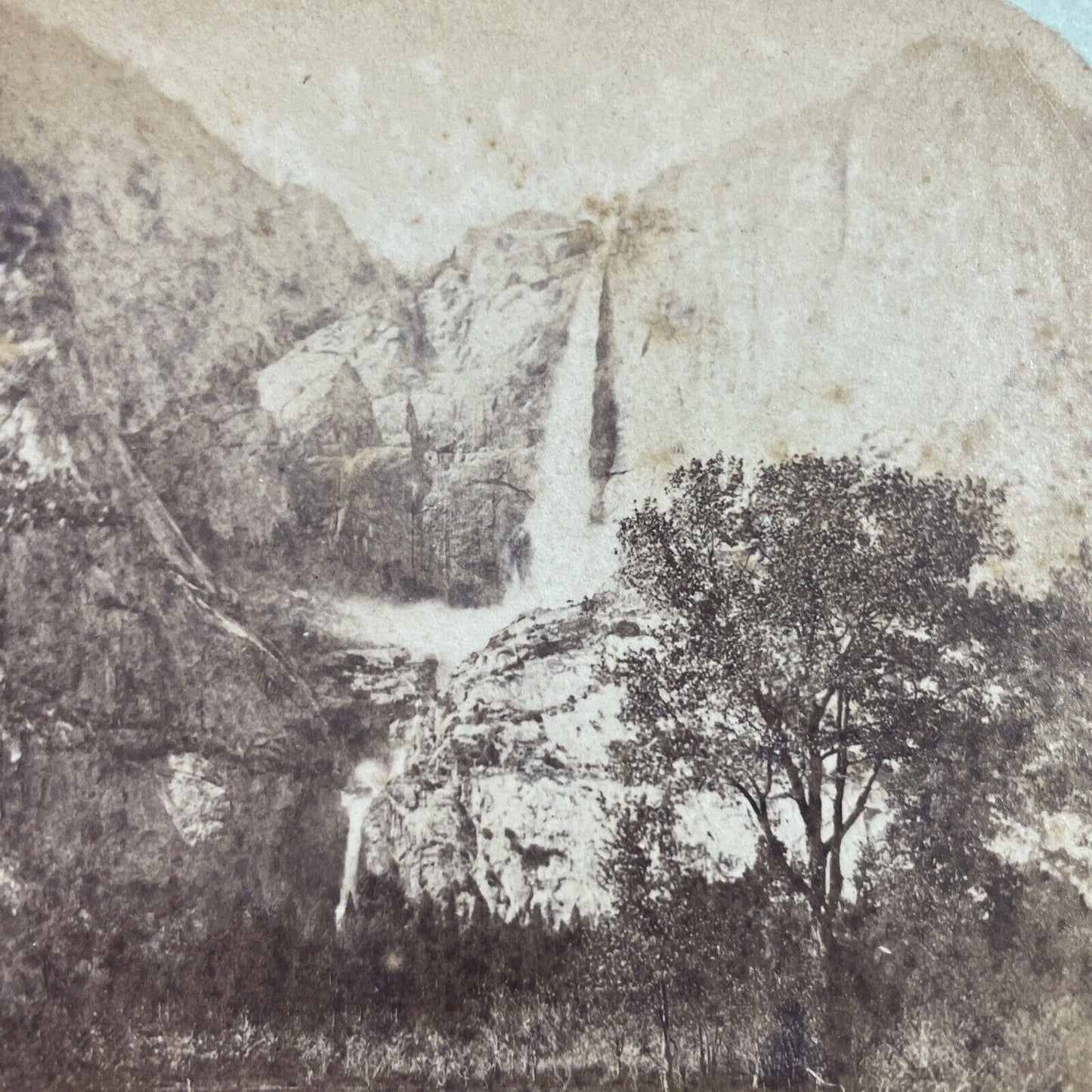 Antique 1880s Yosemite Falls California Stereoview Photo Card P3587