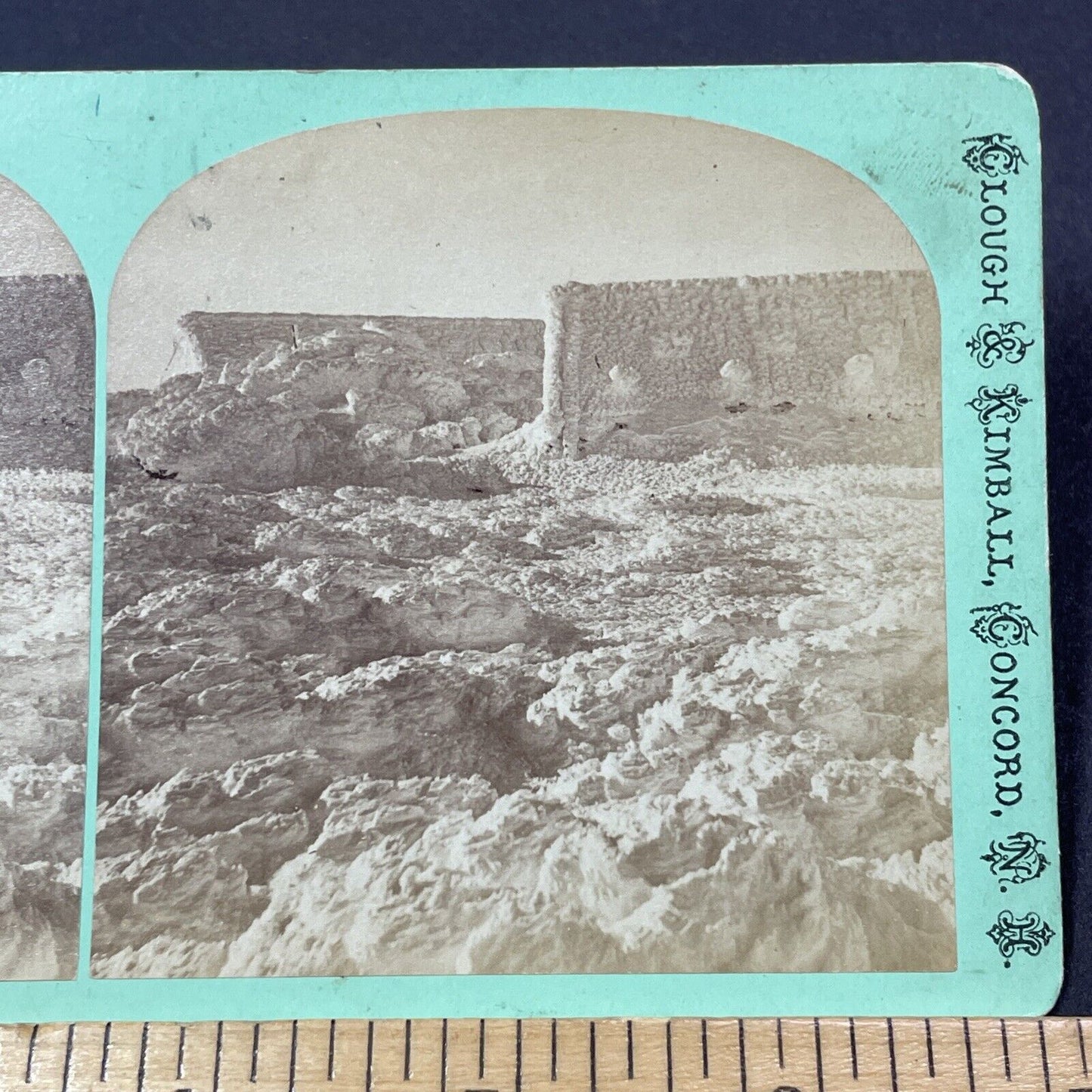 Antique 1871 Tip Top House Mt Washington Ice Storm Stereoview Photo Card V1878